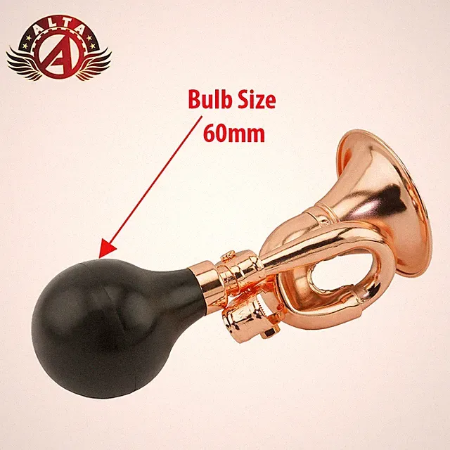 ALTA 7-1/4" Bugle Air Horn Copper Bicycle Bike Squeeze Horn Cruiser Lowrider.