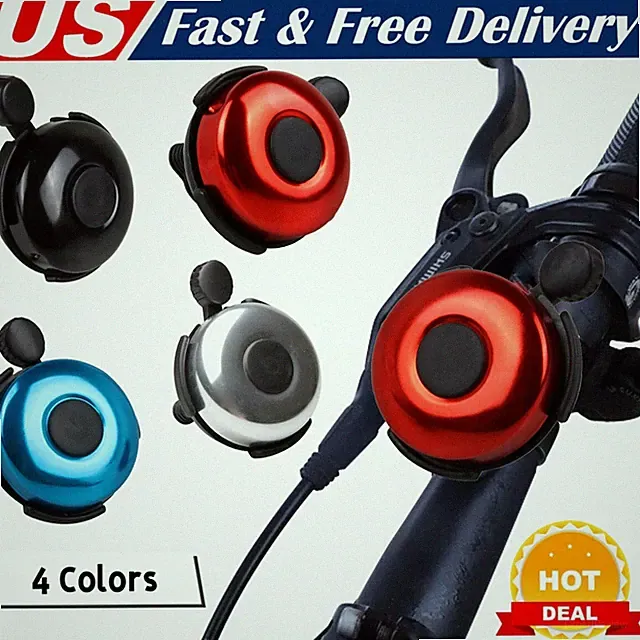 Aluminum Bicycle Bike Bell Cycling Handlebar Horn Ring Alarm Safety Loud Ring US