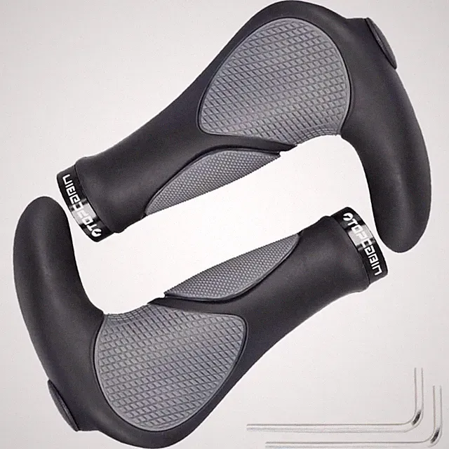 Big Horn Shape Rubber Grips with Aluminum Lock