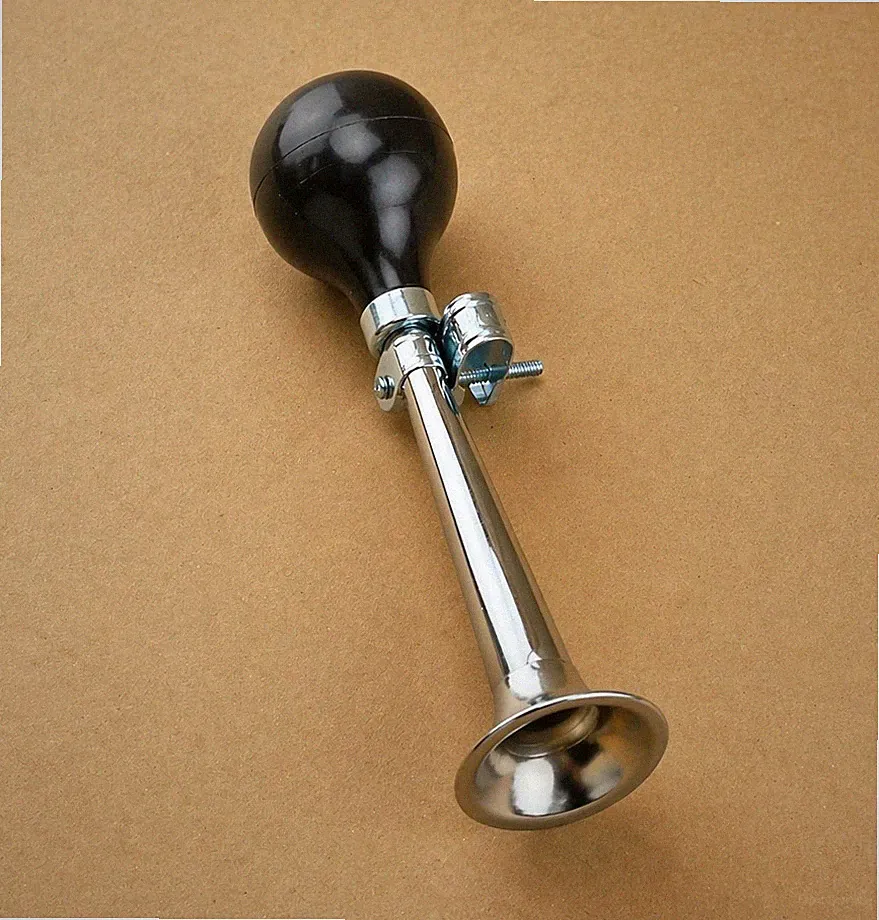Chrome Straight Bugle Trumpet Bicycle Horn Squeeze Vintage Schwinn Cruiser Bikes
