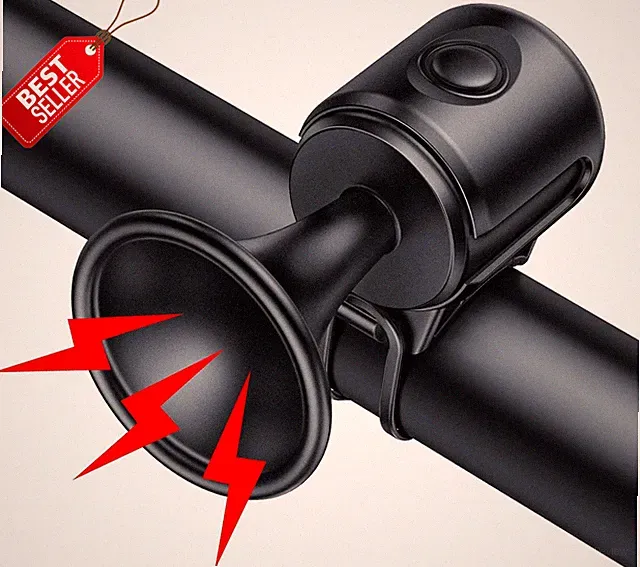 Electric Bike Horn 130DB Loud Bicycle Bell 22.2-32mm Handlebar Easy Install - US