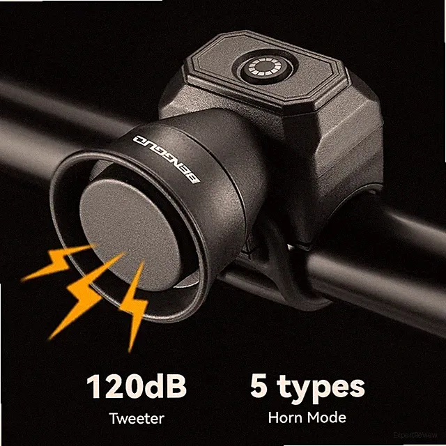 Mini Electric Bicycle Horn USB Charging Waterproof Bike Bell for MTB & Scooters