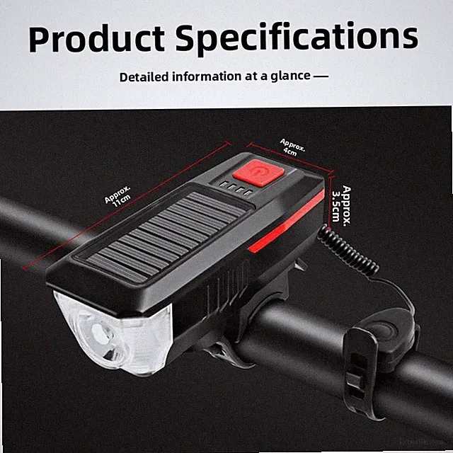 Multi-Use Solar USB Light with For Horn for Folding Bike and Standard Frame
