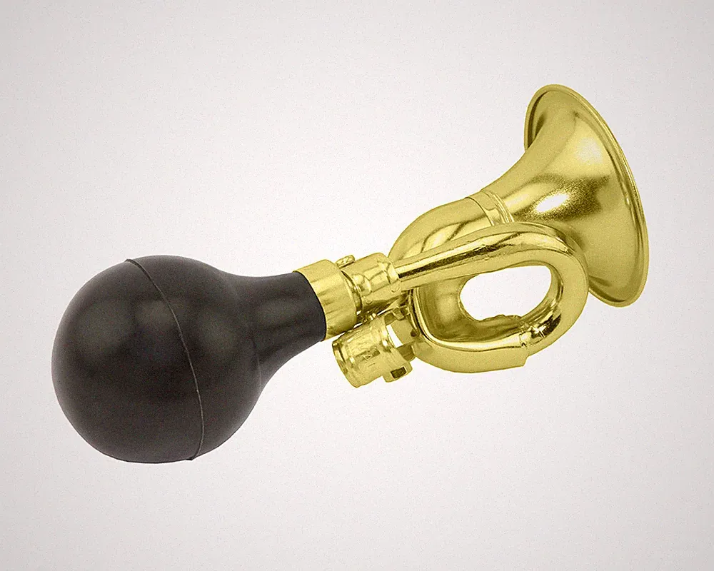 OLD STYLE BICYCLE BUGLE HORN GOLD BEACH CRUISER LOWRIDER BIKES