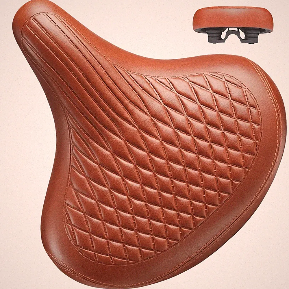 Wide Bike Seat for Men and Women – Upgraded Vintage Comfort Saddle