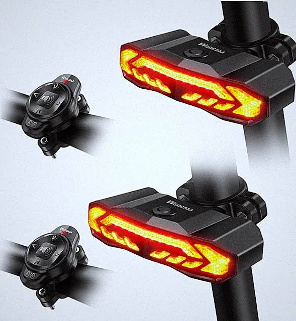 Wireless Bike Cargo Rack Tail Light with Turn Signals & USB C Rechargeable